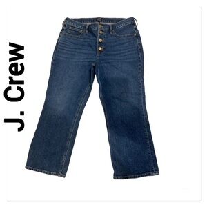 J. CREW Mid Rise Flare Crop Button Fly size 30P